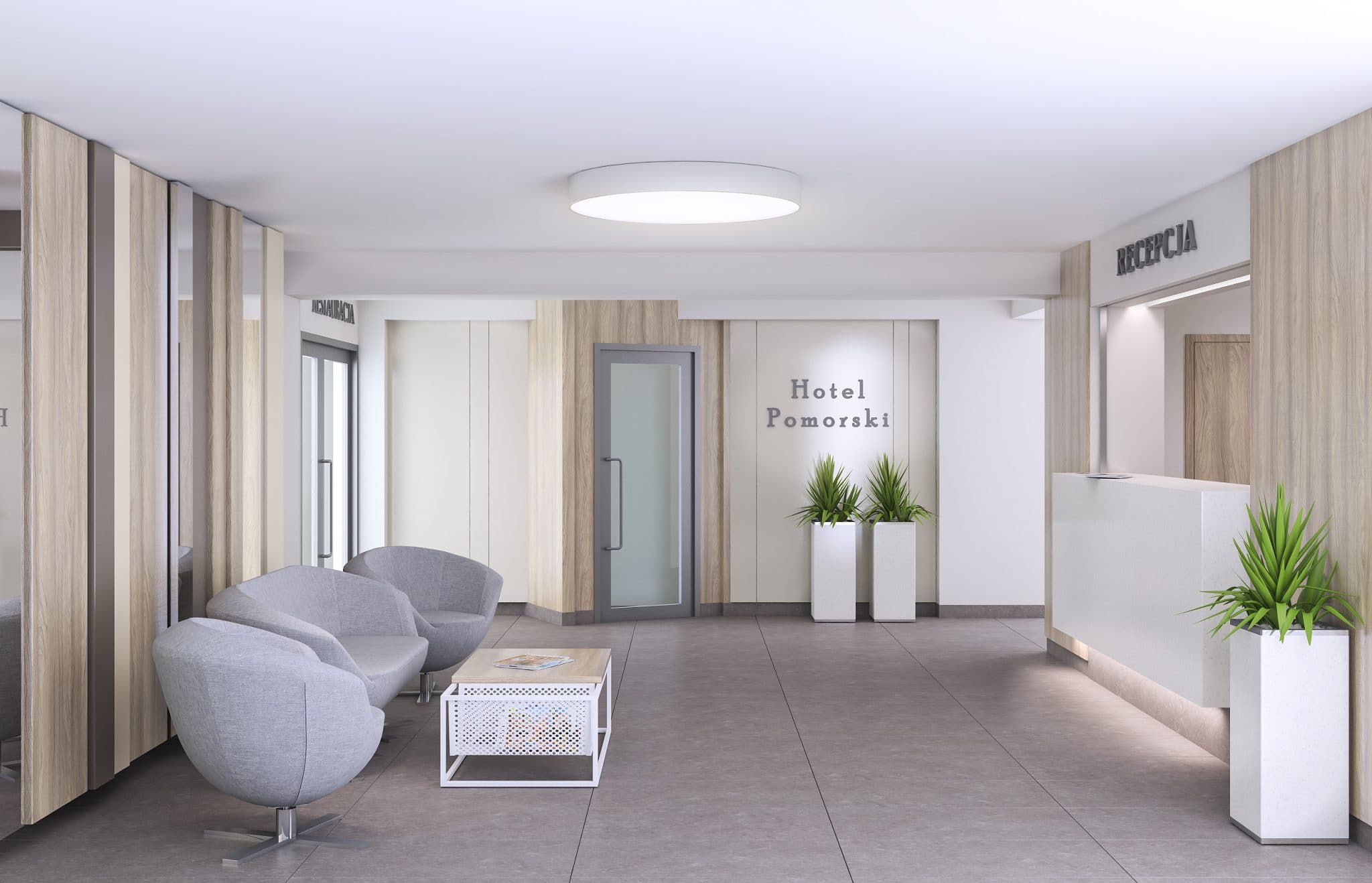 Recepcja Hotel Pomorski Bydgoszcz scaled